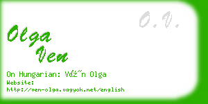 olga ven business card